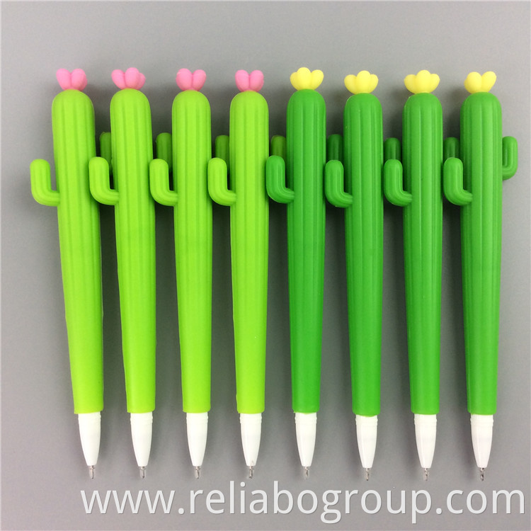 Wholesale Cactus Shaped Ballpoint Black 0.7 mm Gel Ink Roller Ball Pen for School Home Office